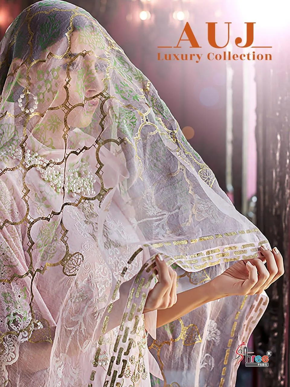 Shree Fab Presents Auj Luxury Collection Lawn Cotton Embroidery Work Fancy Designer Salwar Suits