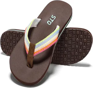 STQ Womens Quick Dry Flip FlopsArch Support Thong Sandals