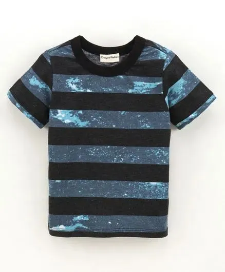 Striped Tie and Dye Printed Tshirt