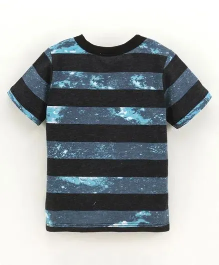 Striped Tie and Dye Printed Tshirt
