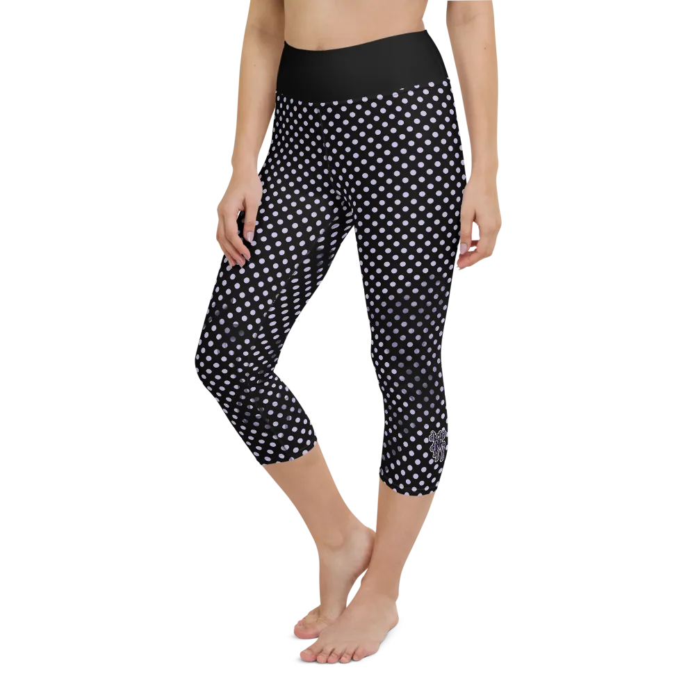 Sunblocked Run Star Hike Pastel Purple Smoky Spotlight Halftone Dot Capri Yoga Leggings