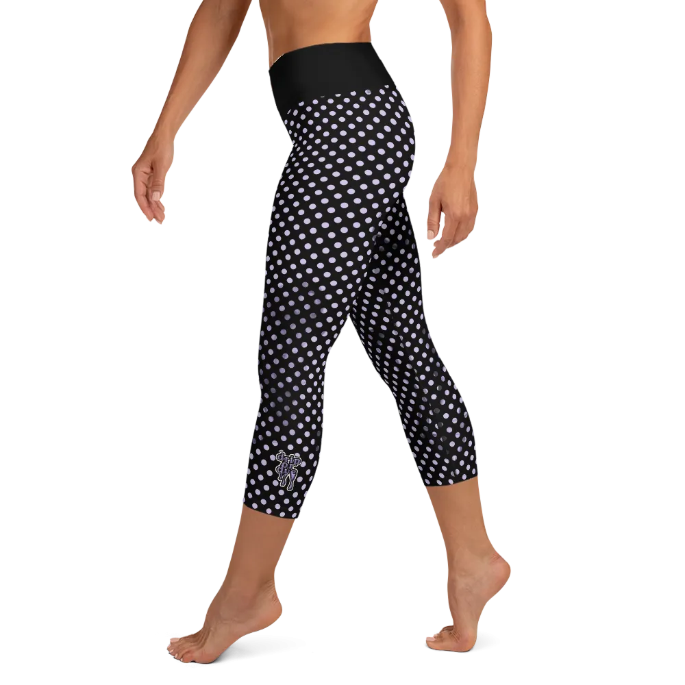 Sunblocked Run Star Hike Pastel Purple Smoky Spotlight Halftone Dot Capri Yoga Leggings