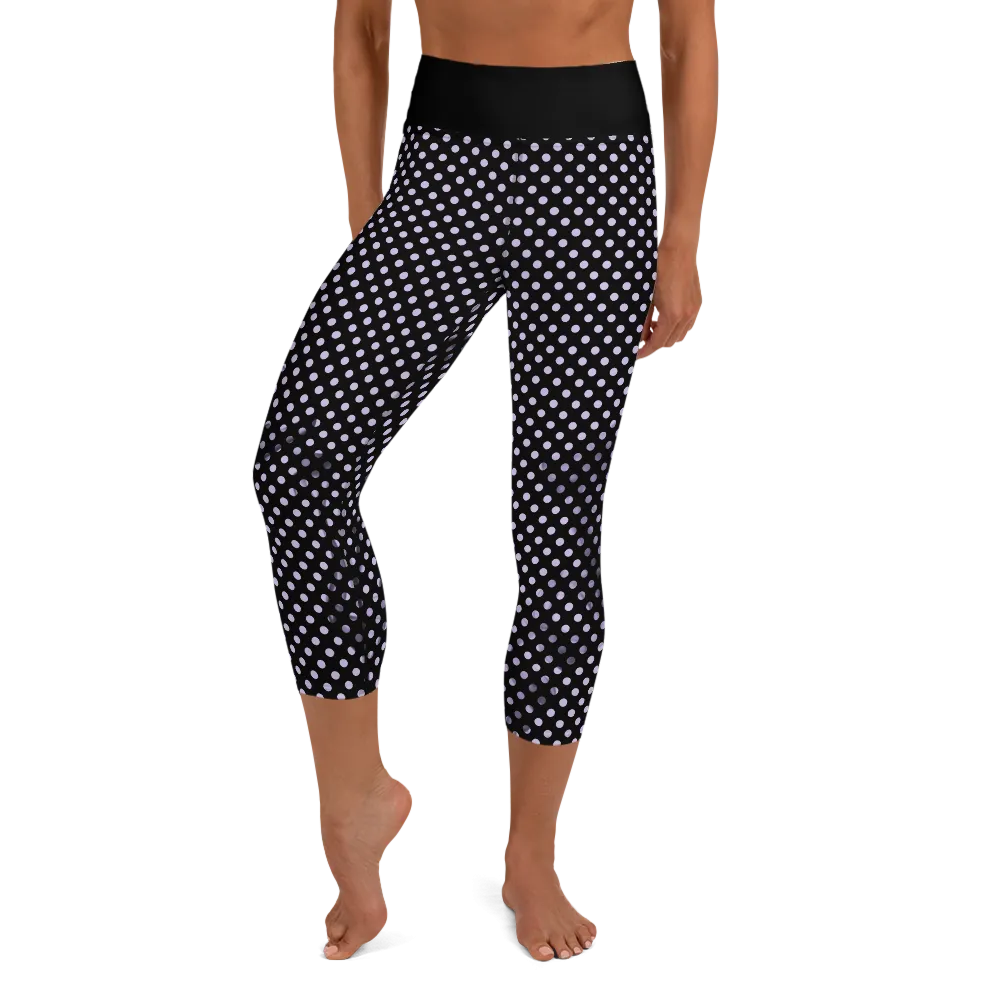 Sunblocked Run Star Hike Pastel Purple Smoky Spotlight Halftone Dot Capri Yoga Leggings