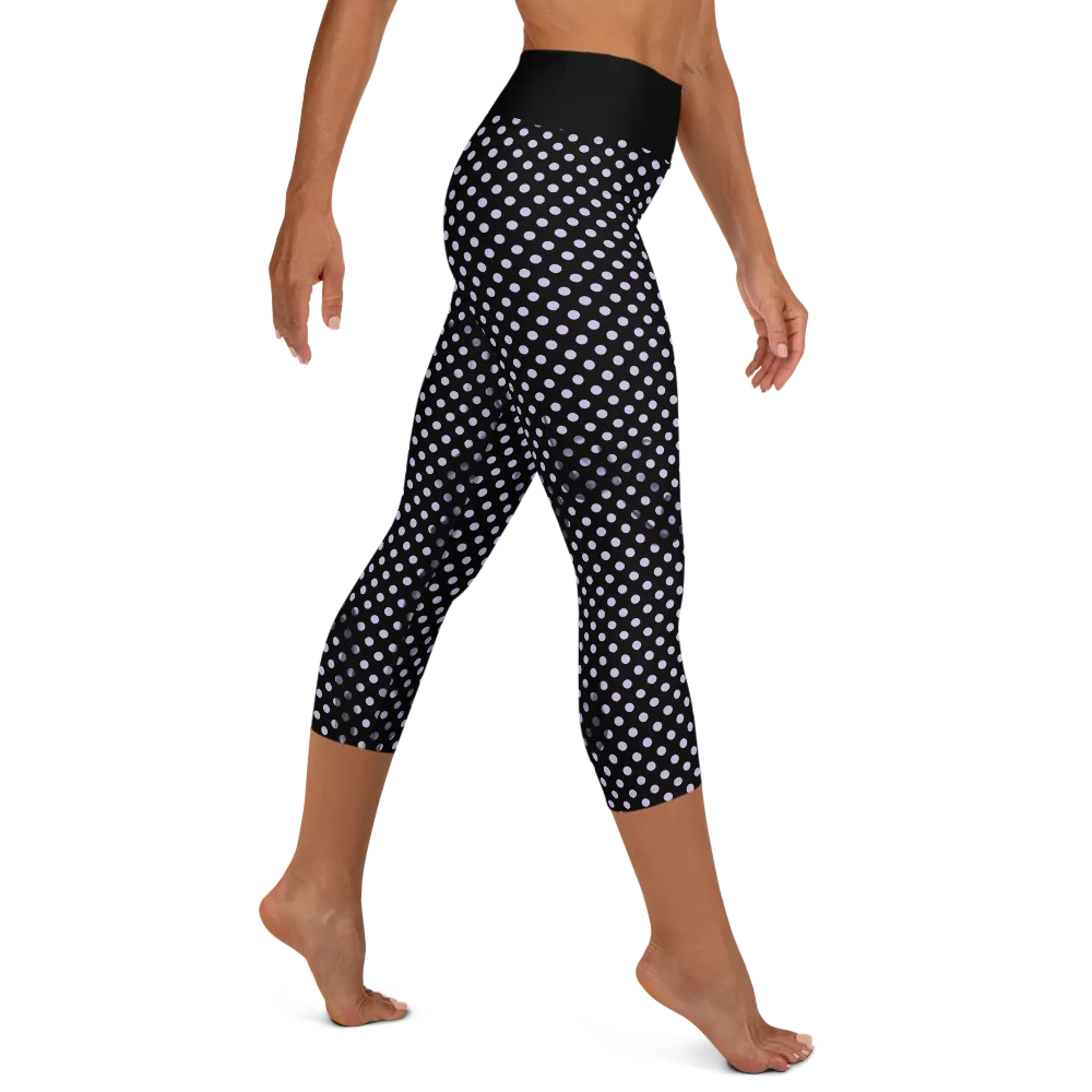 Sunblocked Run Star Hike Pastel Purple Smoky Spotlight Halftone Dot Capri Yoga Leggings