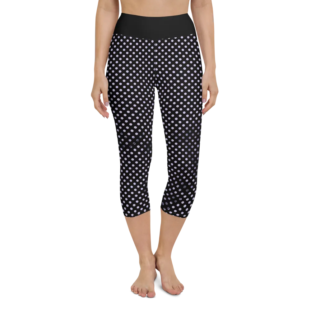 Sunblocked Run Star Hike Pastel Purple Smoky Spotlight Halftone Dot Capri Yoga Leggings