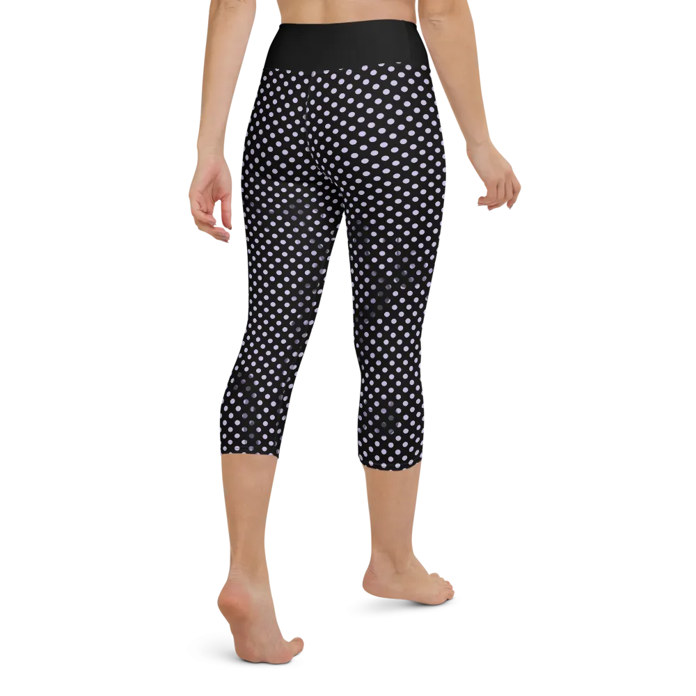 Sunblocked Run Star Hike Pastel Purple Smoky Spotlight Halftone Dot Capri Yoga Leggings