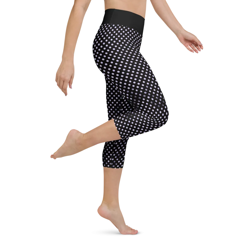 Sunblocked Run Star Hike Pastel Purple Smoky Spotlight Halftone Dot Capri Yoga Leggings