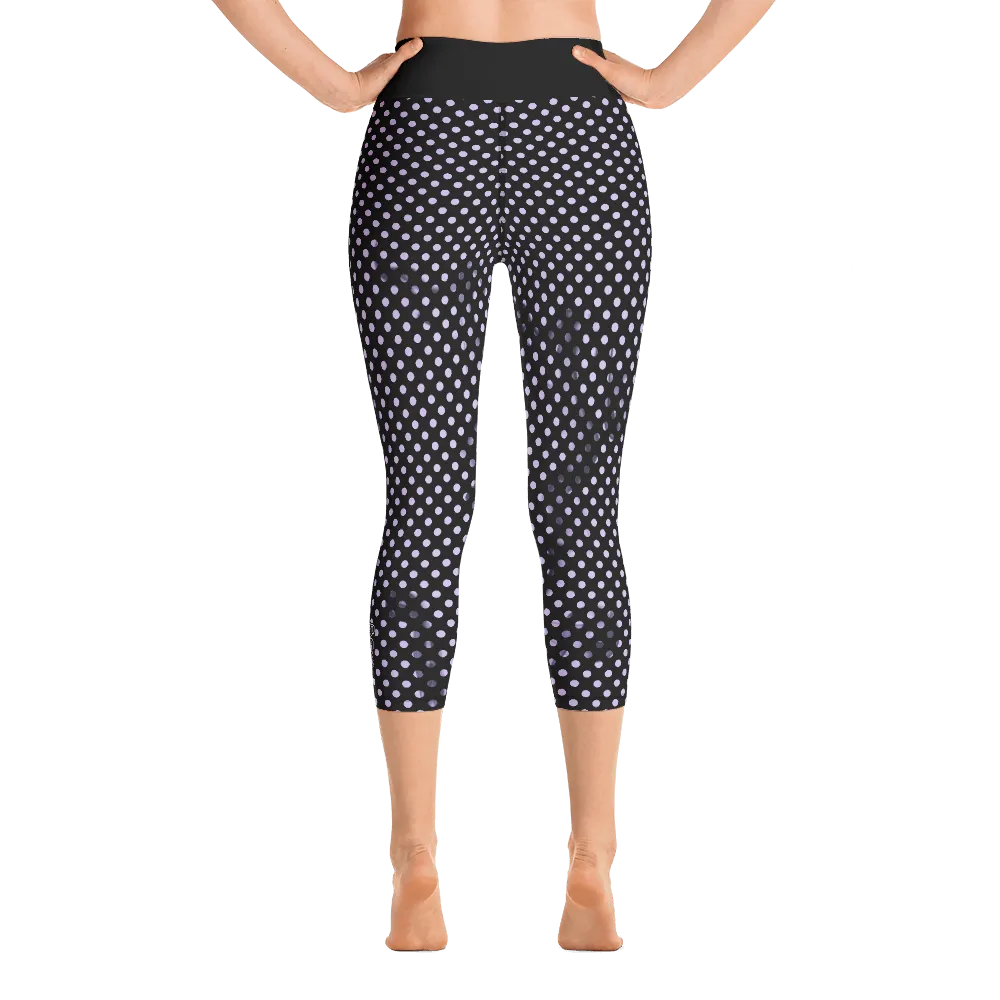 Sunblocked Run Star Hike Pastel Purple Smoky Spotlight Halftone Dot Capri Yoga Leggings