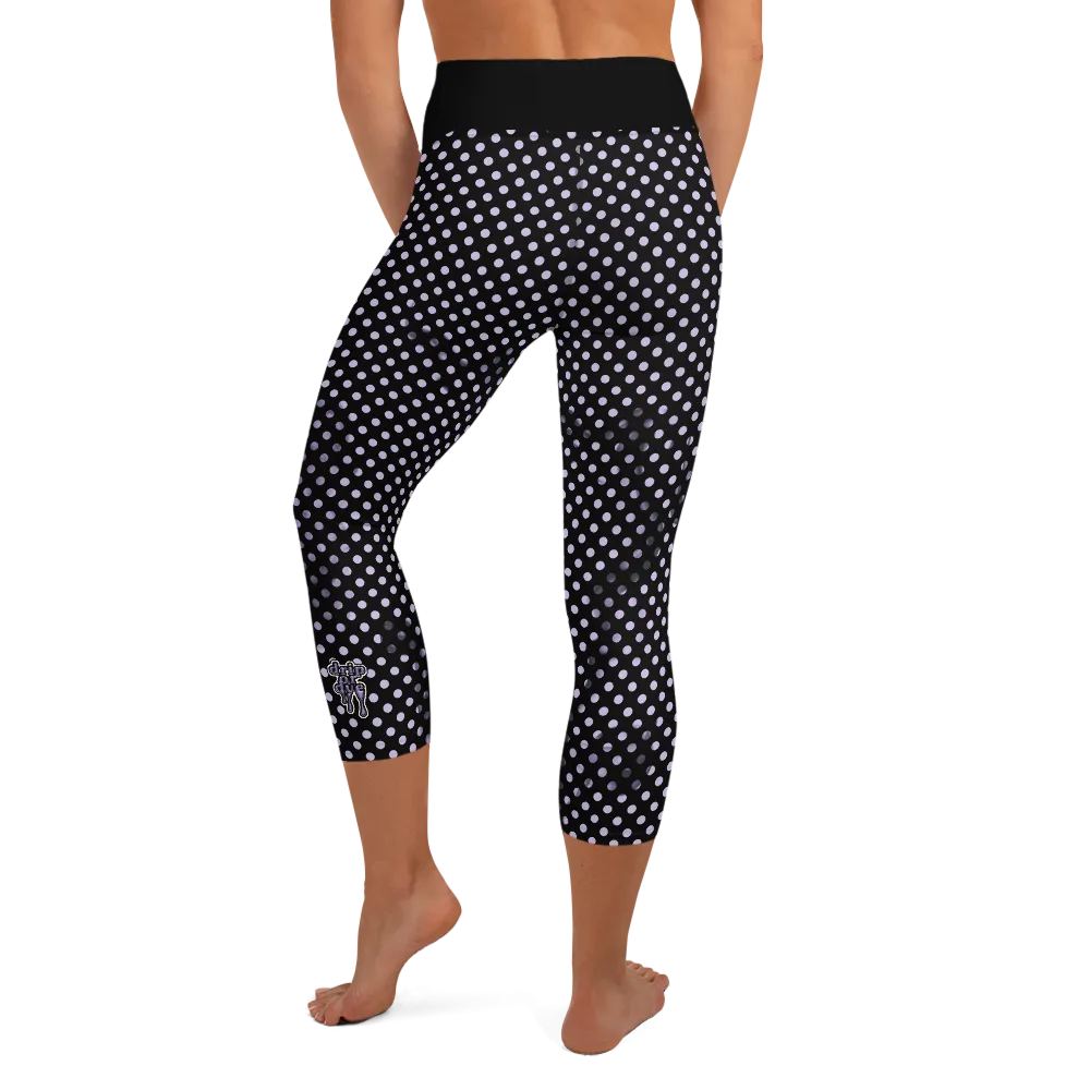 Sunblocked Run Star Hike Pastel Purple Smoky Spotlight Halftone Dot Capri Yoga Leggings