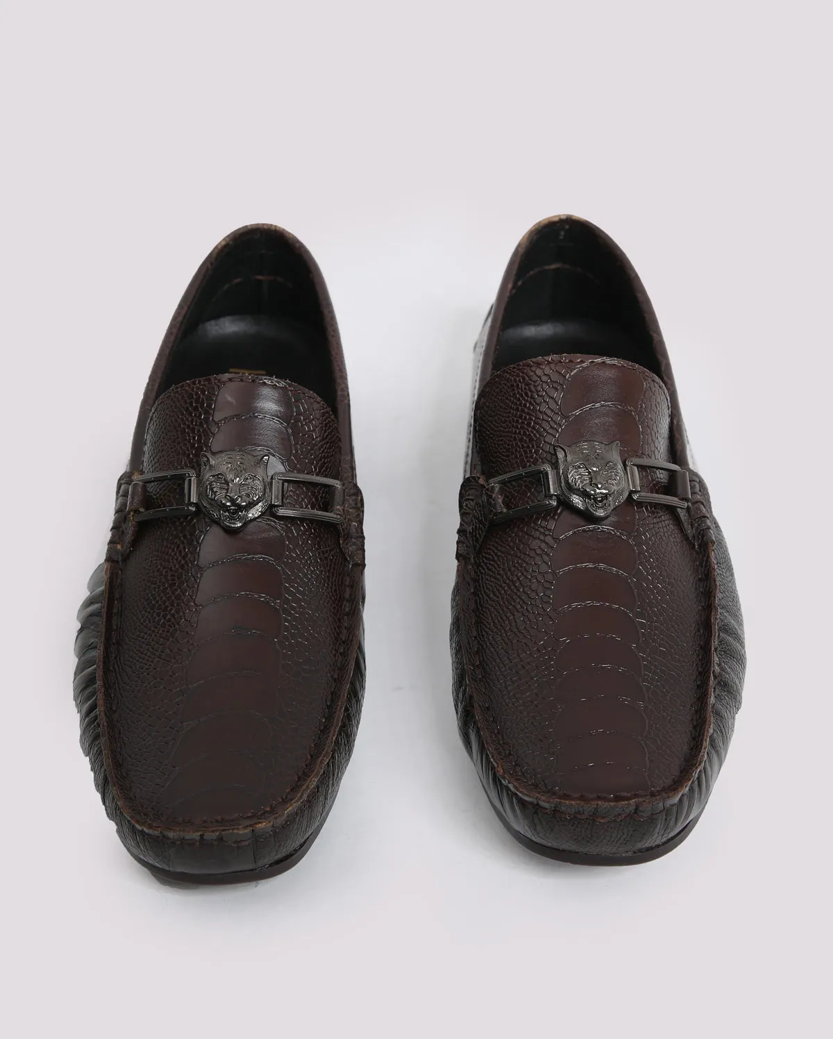 TEXTURED LOAFER WITH BUCKLE