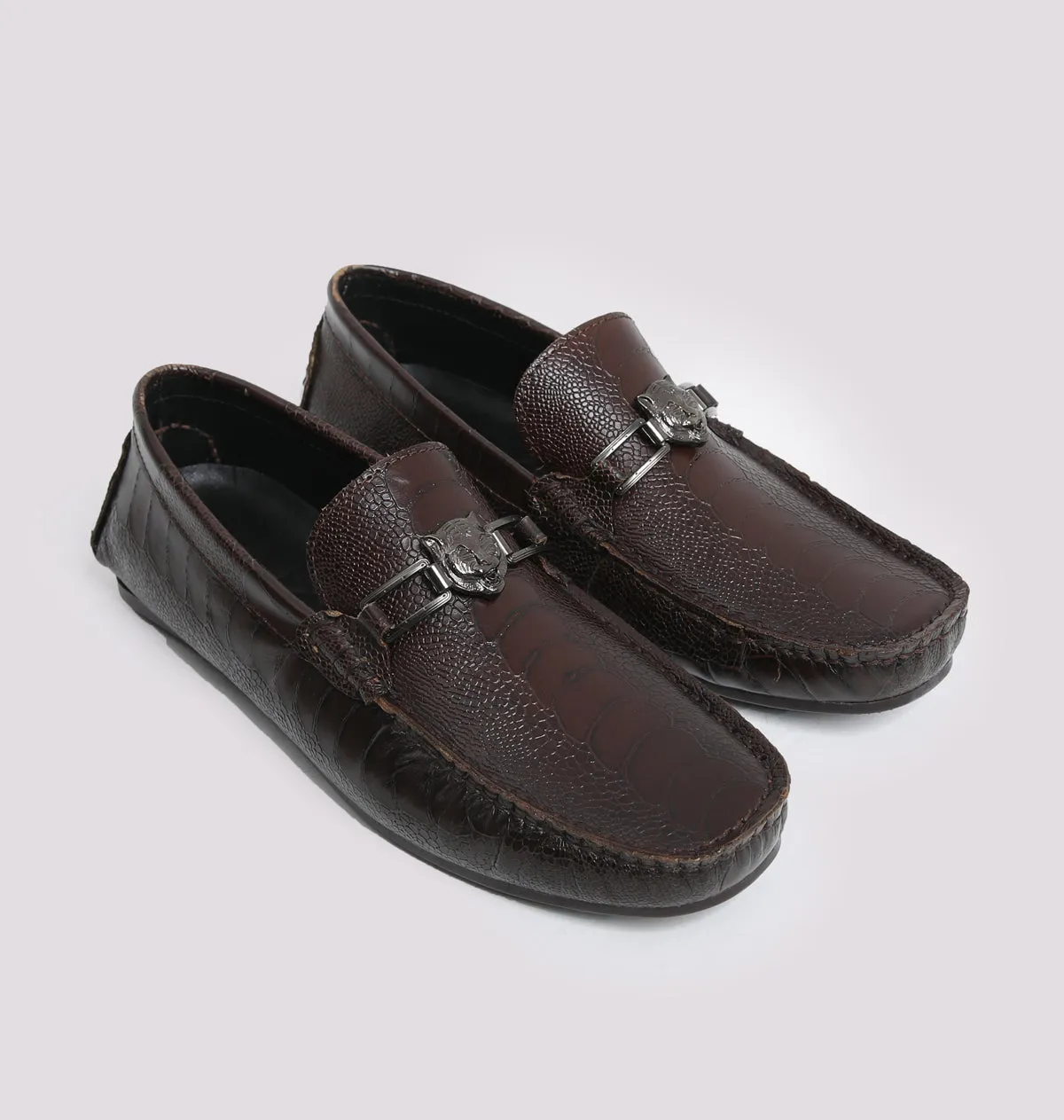 TEXTURED LOAFER WITH BUCKLE