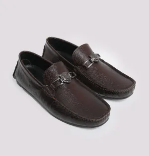 TEXTURED LOAFER WITH BUCKLE