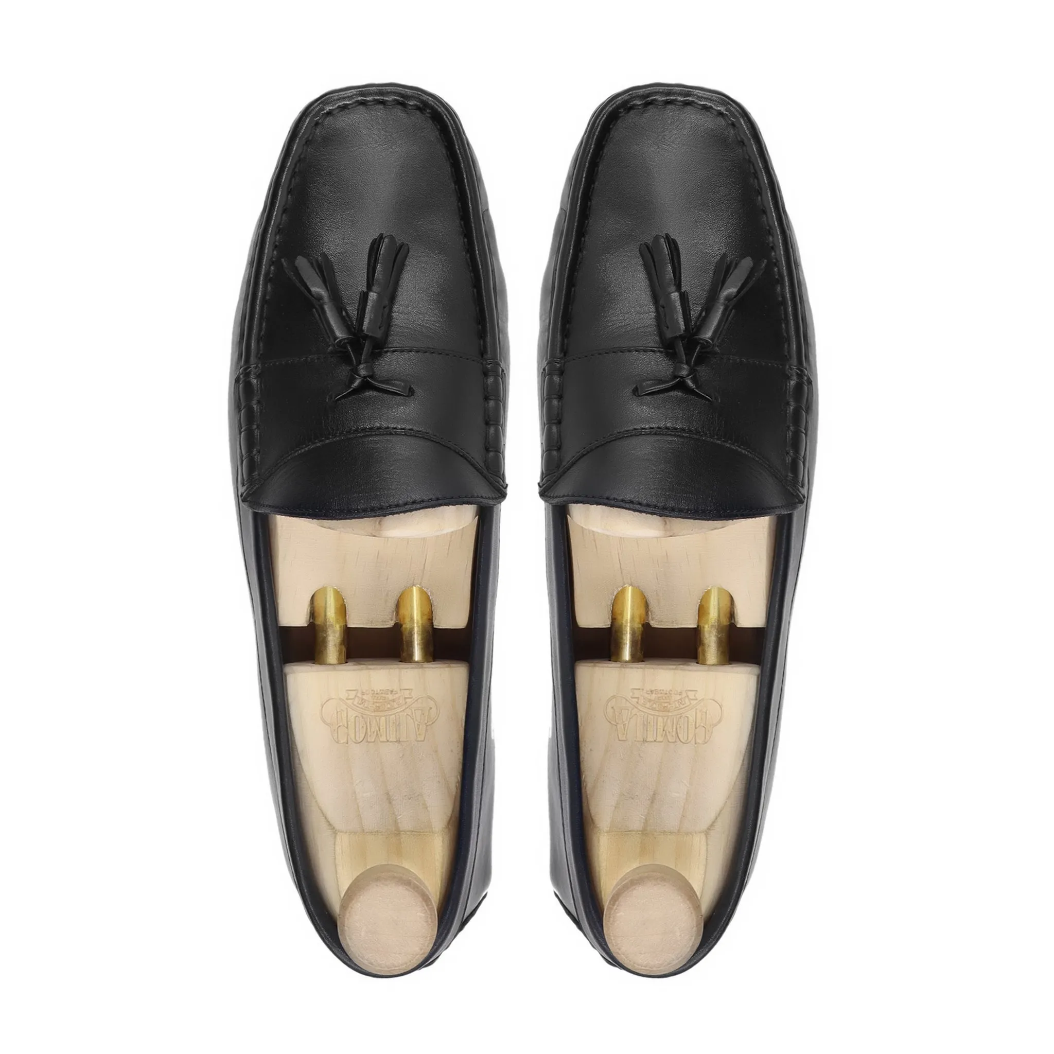 Truro - Men's Black Calf Leather Driver Shoe