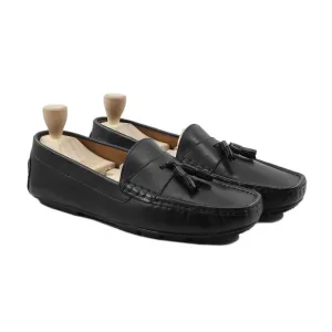 Truro - Men's Black Calf Leather Driver Shoe