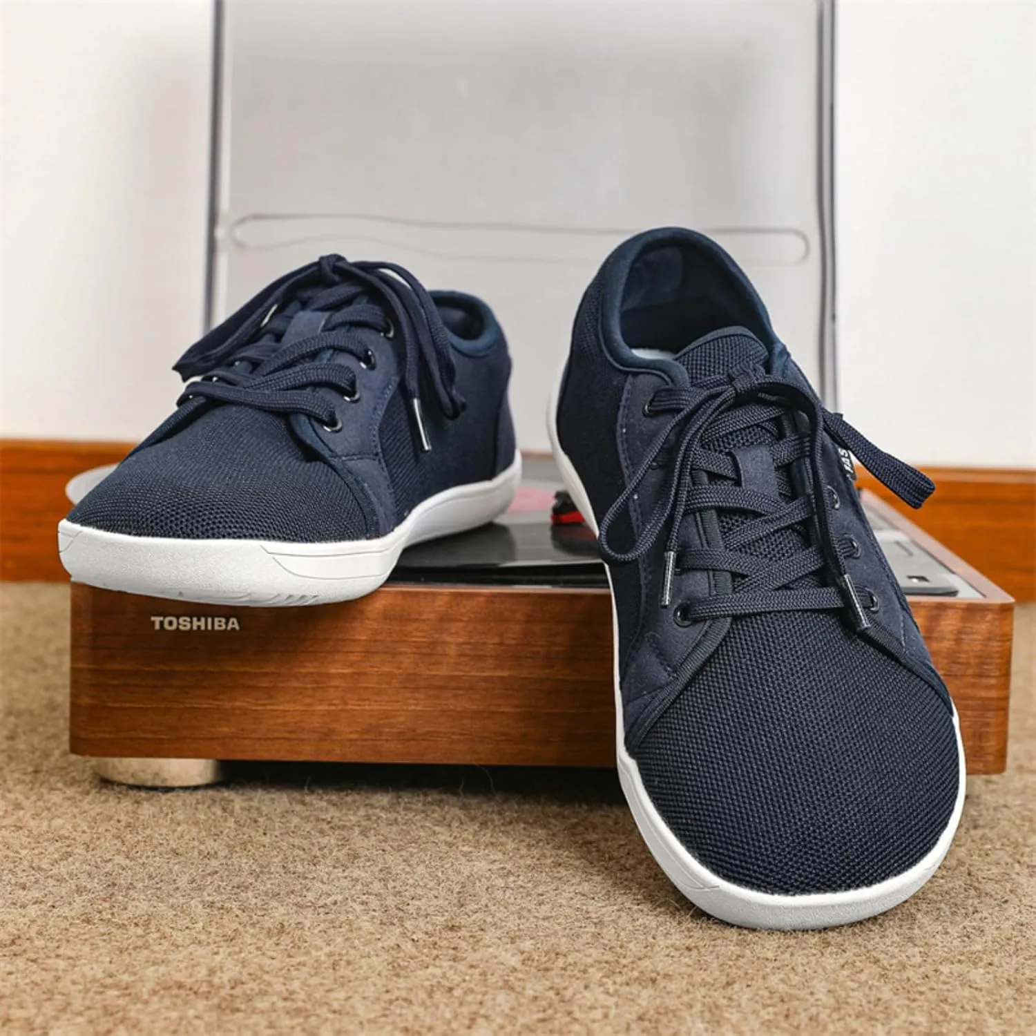 Unisex Minimalist Barefoot Mesh Running Shoes | Zero Drop Sole | Comfortable Wide Width Fashion Lace-up Sneaker Cross-Trainer Lightweight Walking Casual Shoes