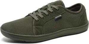 Unisex Minimalist Barefoot Mesh Running Shoes | Zero Drop Sole | Comfortable Wide Width Fashion Lace-up Sneaker Cross-Trainer Lightweight Walking Casual Shoes