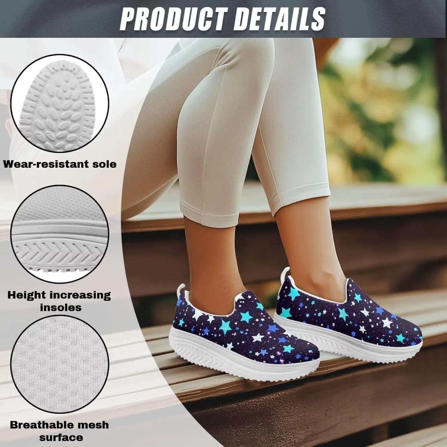 Women Walking Shoes Breathable Cushioned Workout Athletic Sneakers Lightweight Casual House Shoe Size 6-11 White Sole