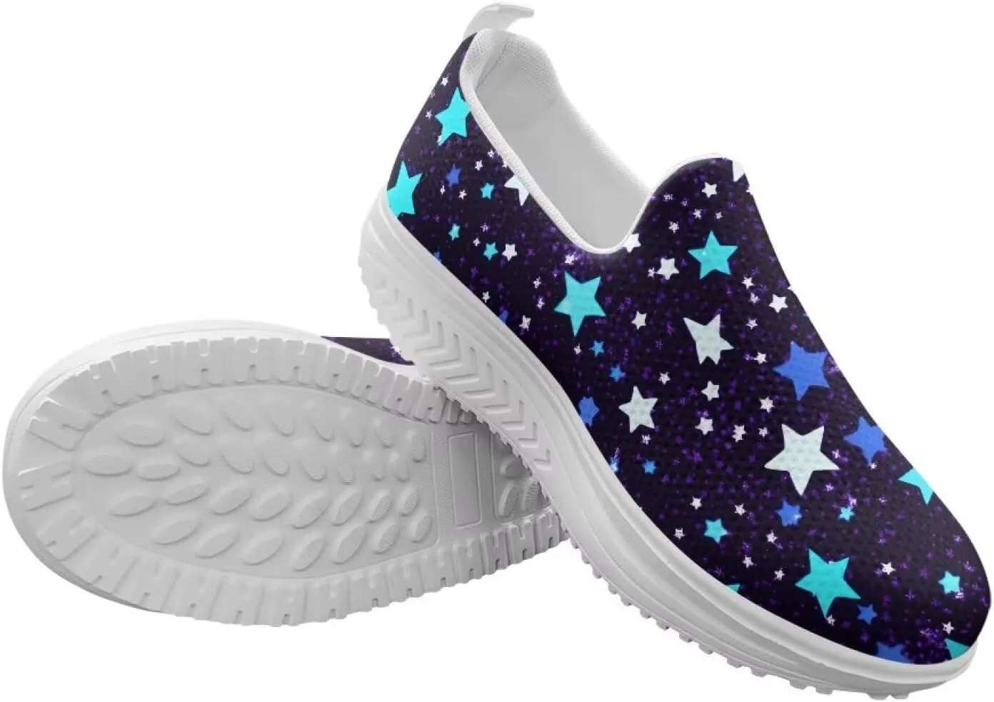 Women Walking Shoes Breathable Cushioned Workout Athletic Sneakers Lightweight Casual House Shoe Size 6-11 White Sole