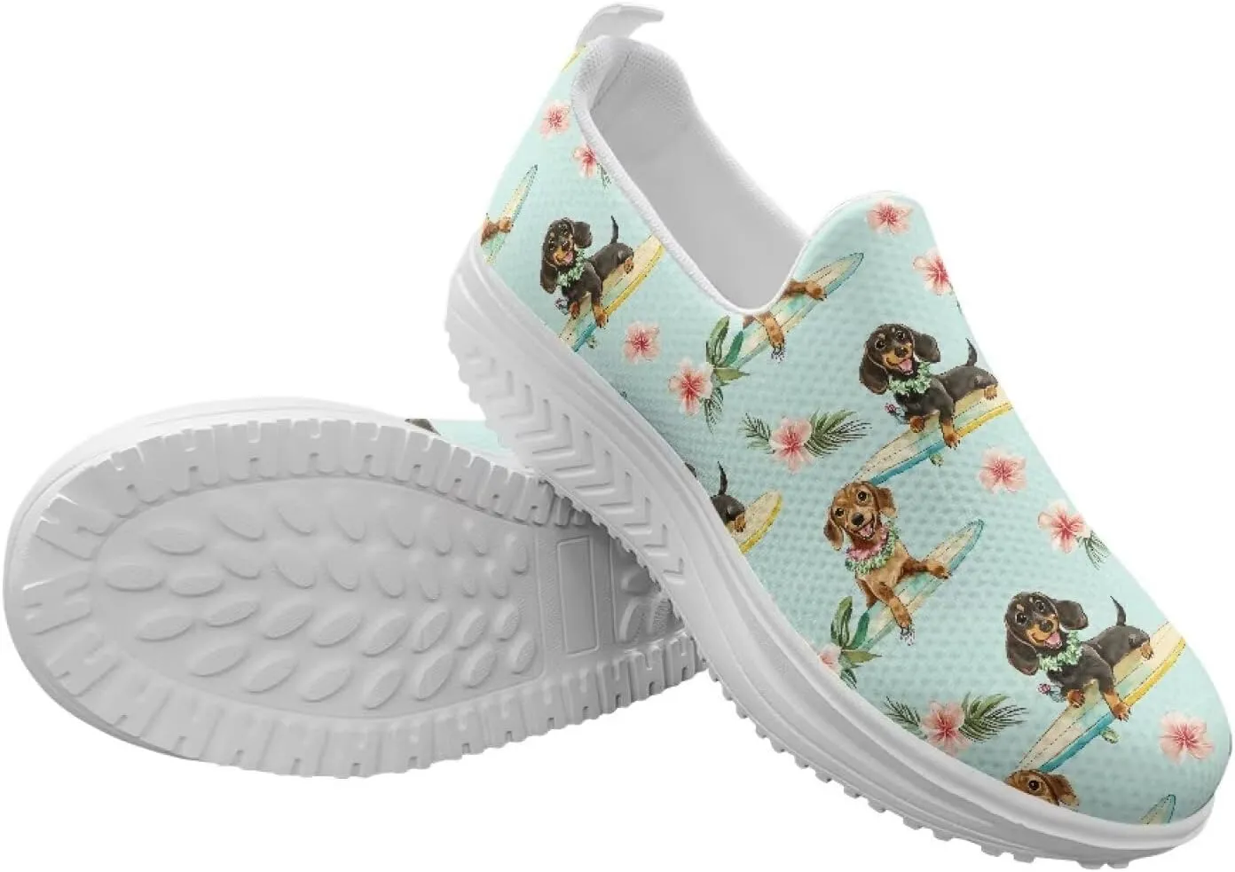 Women Walking Shoes Breathable Cushioned Workout Athletic Sneakers Lightweight Casual House Shoe Size 6-11 White Sole