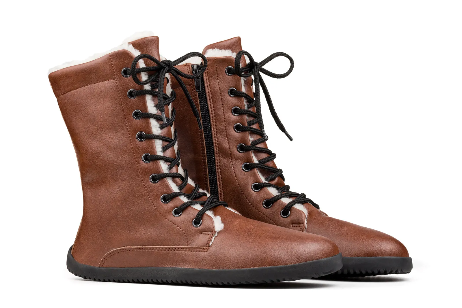 Women’s barefoot Jaya Winter Zip-up brown boots