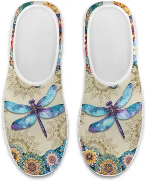 Women's Floral Print Sneaker Casual Low-Top Comfortable Outdoor Shoes Breathable Slip On Anti-Skid Tennis Sneaker for Ladies US 5.5-11.5