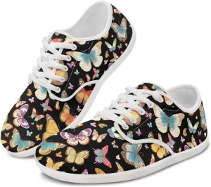 Women's Minimalist Barefoot Shoes Wide Toe Lightweight Non Slip Lace up Walking Sneakers US Size 6-13.5 White Sole