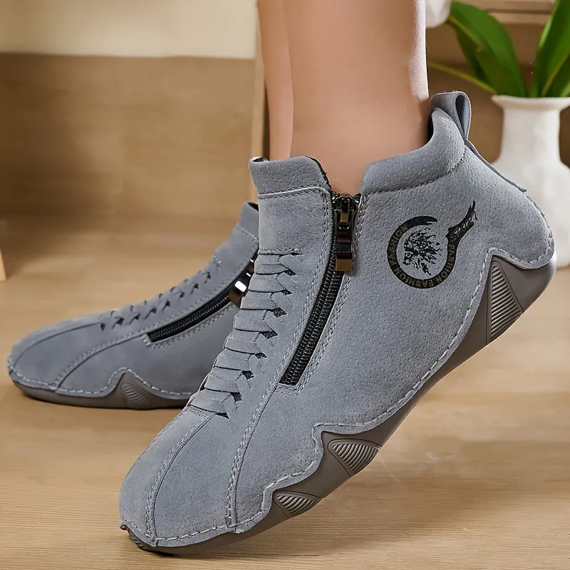 Women's Side Zipper Sneakers | Comfortable Walking Shoes