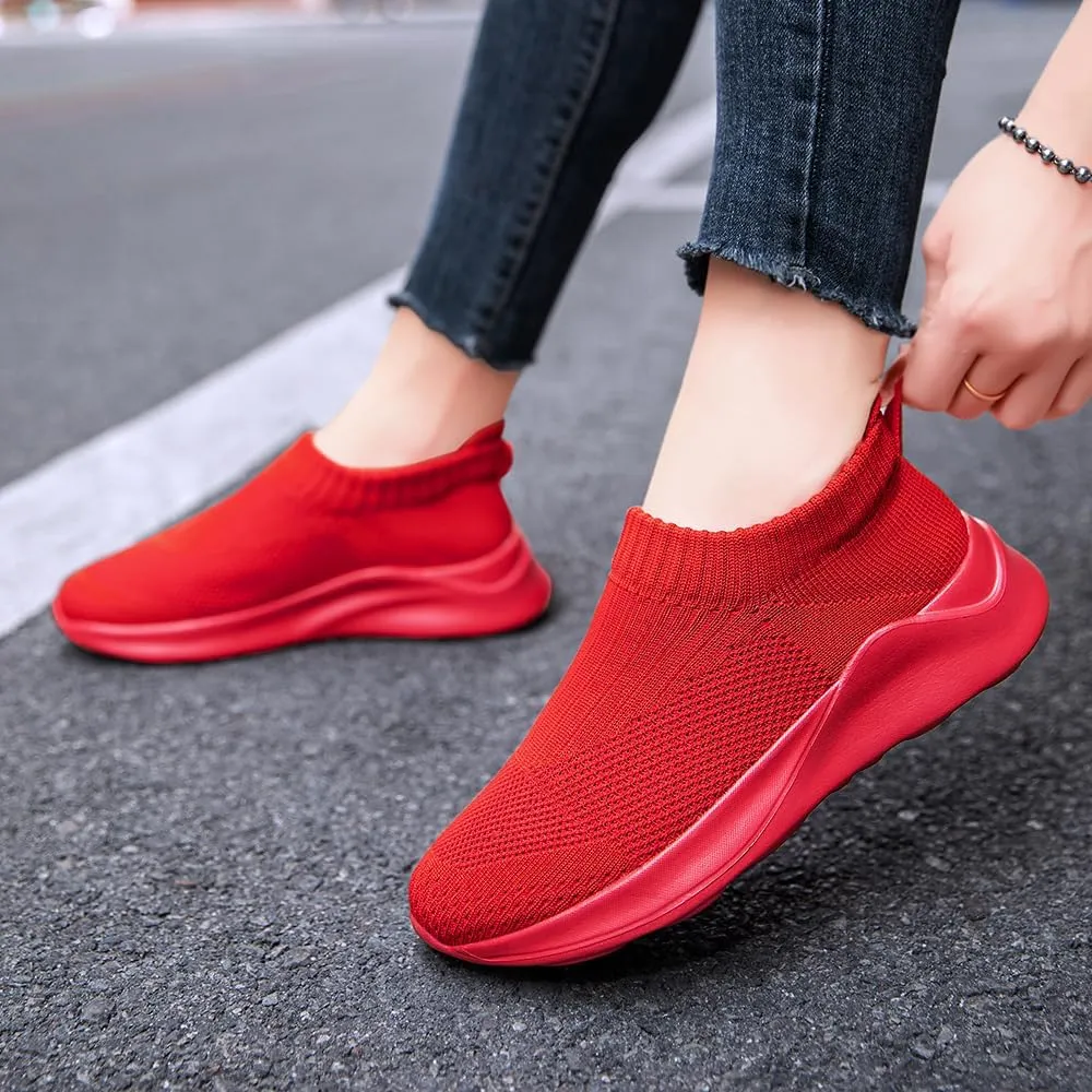 Womens Slip On Running Tennis Walking Shoes Womens Fashion Sneakers Hiking Work Nurse Gym Casual Athletic Comfortable Shoes for Women Travel Fitness Mesh Lightweight