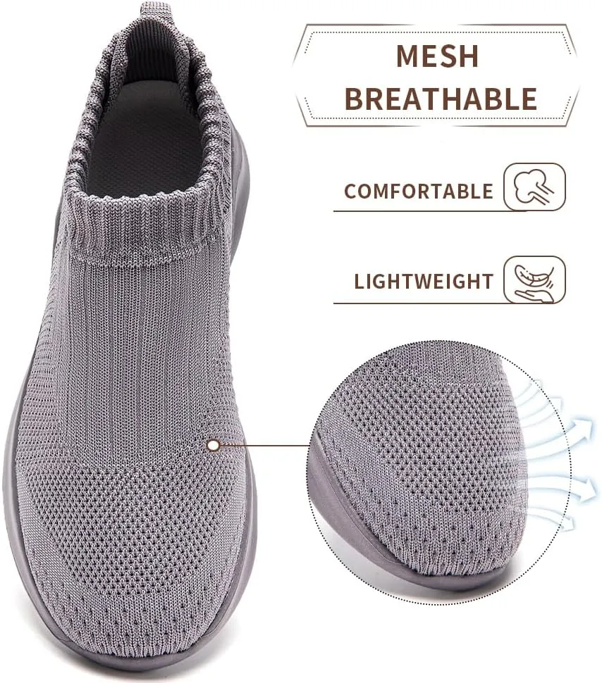 Womens Slip On Running Tennis Walking Shoes Womens Fashion Sneakers Hiking Work Nurse Gym Casual Athletic Comfortable Shoes for Women Travel Fitness Mesh Lightweight